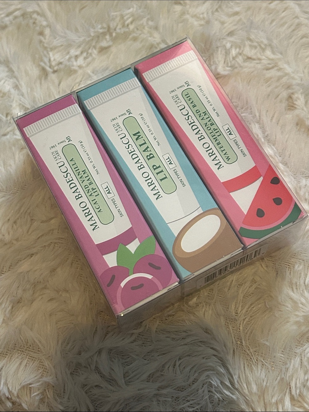 NEW Mario Badescu Lip Balm Trio